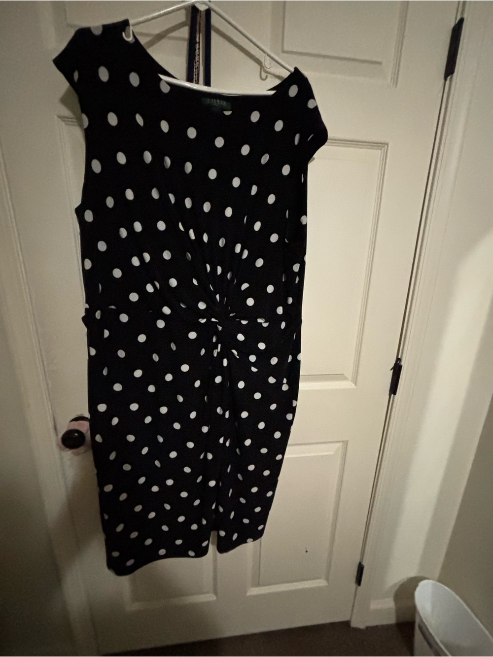 Lauren Ralph Lauren Black and White Polka Dot Midi Dress